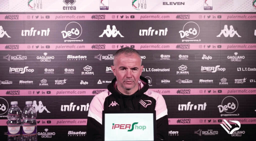 Coach Filippi before the 18th match, the derby against Catania