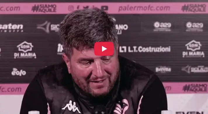 Baldini's conference before the 1st quarter National Playoffs against Entella