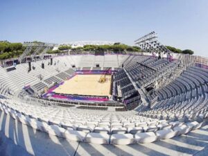 Grand Stand Arena near the sports hall, the hypothesis of the...