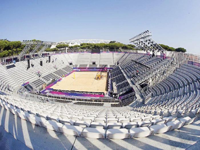 Grand Stand Arena near the sports hall, the hypothesis of the...