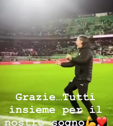 Palermo, Inzaghi thanks the fans on Instagram: "All together for our...