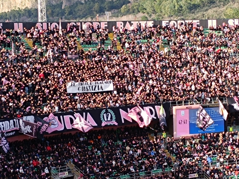 Palermo-Südtirol, banner in Curva Nord for little Domenico: «Justice»