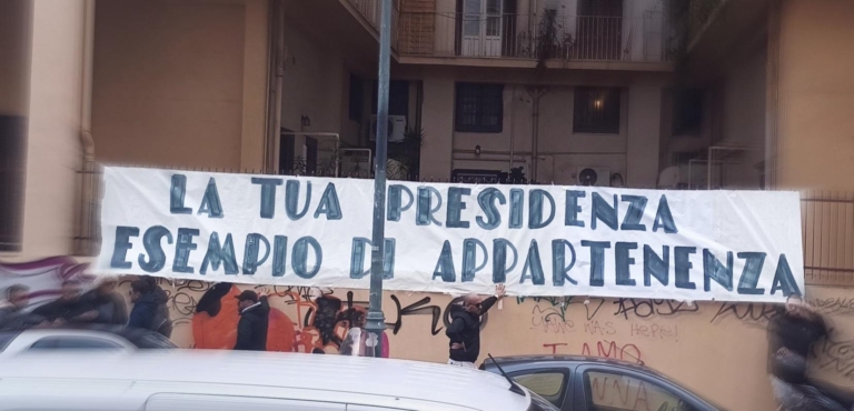 Palermo, the Curva Nord's homage to Ferrara: banner at the funeral of...
