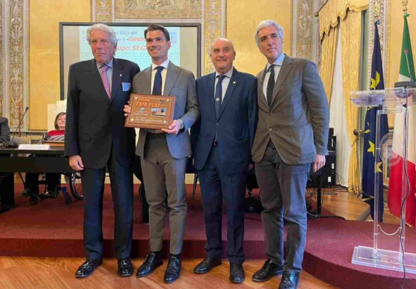 Jacopo Segre awarded by the Panathlon Club Palermo: the "2025 Fair...