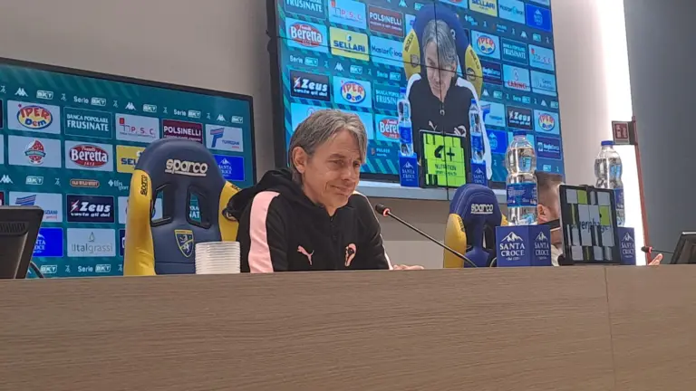 Palermo, Friday 17 April Inzaghi at the press conference