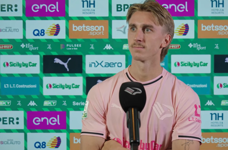 Palermo-Catanzaro 3-2, Johnsen: «Special first goal, spirit counts in...