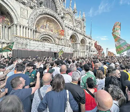 Il Gazzettino: "Palermo arrives. Venice celebrates: San Marco ready...
