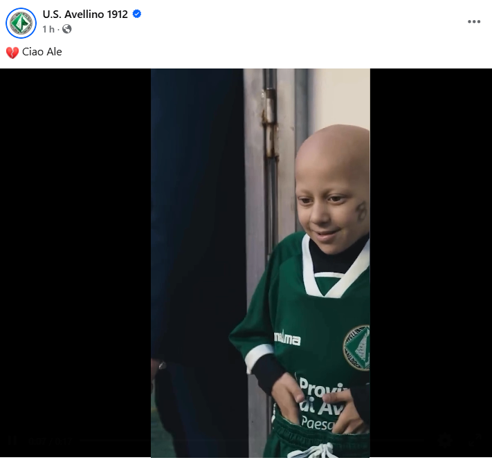 Avellino remembers little Alessia: "Ciao Ale", the touching message...