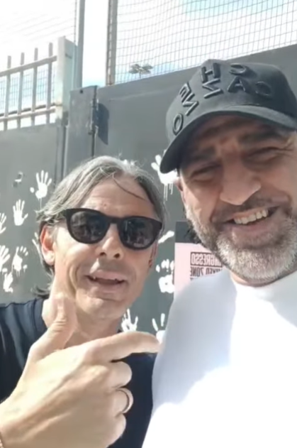Palermo, Morris Carrozzieri in the city: social scene with Inzaghi...