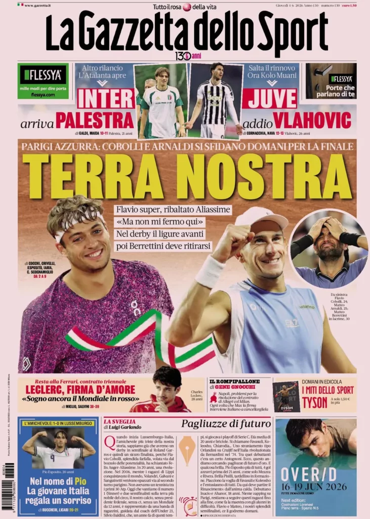 The front pages of the sports newspapers: Napoli prepares the new...