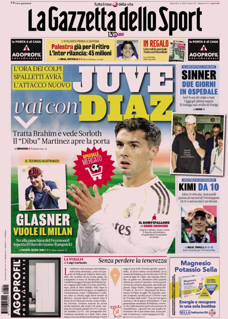 The front pages of the sports newspapers: Juve is looking for...