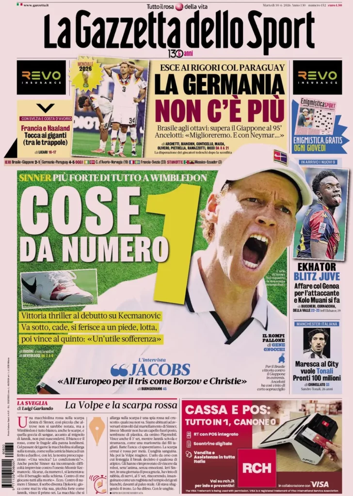 The front pages of sports newspapers: Juve revolution on the transfer...