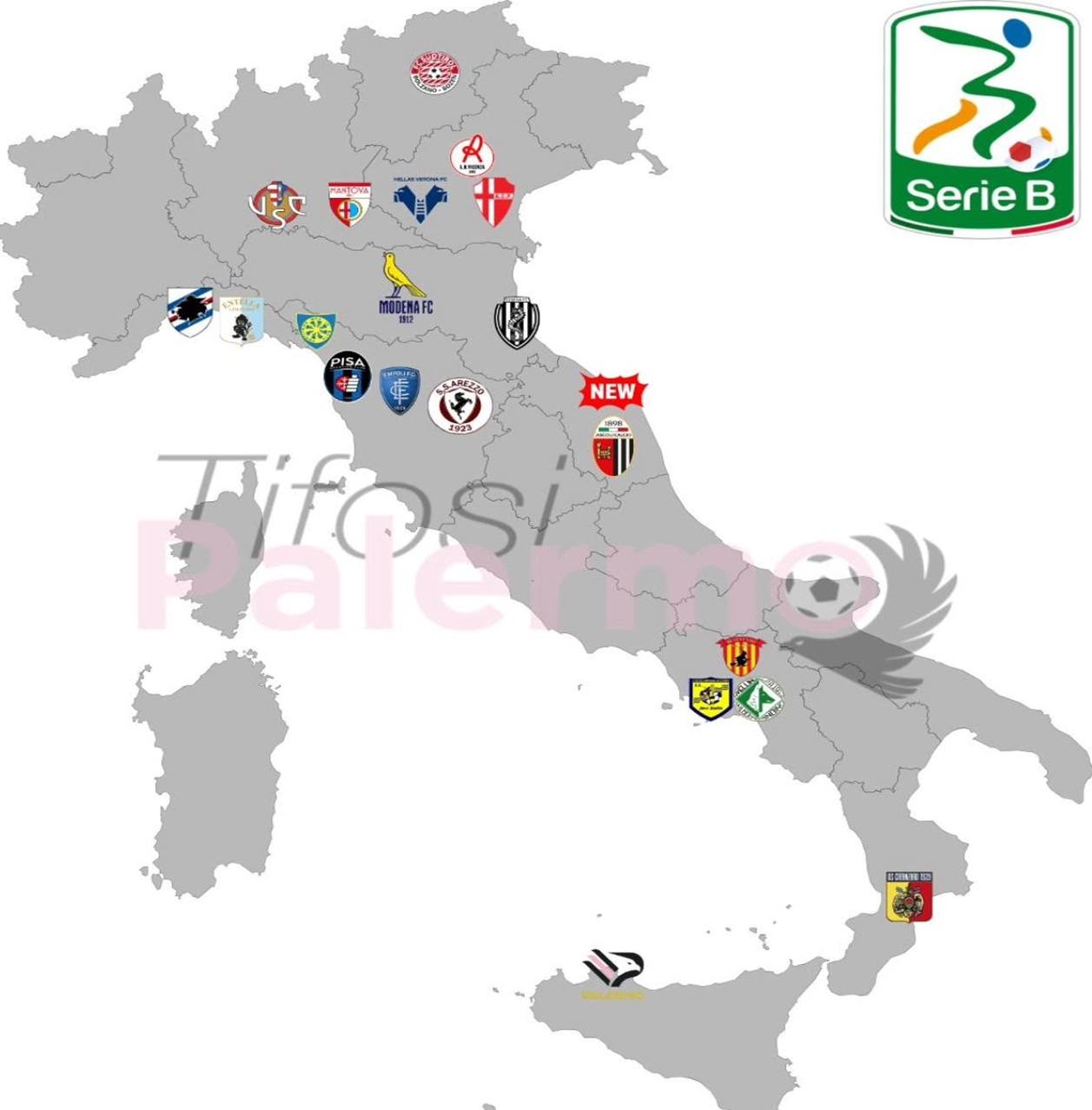 14 teams from Arezzo upwards: Serie B speaks the language of the north