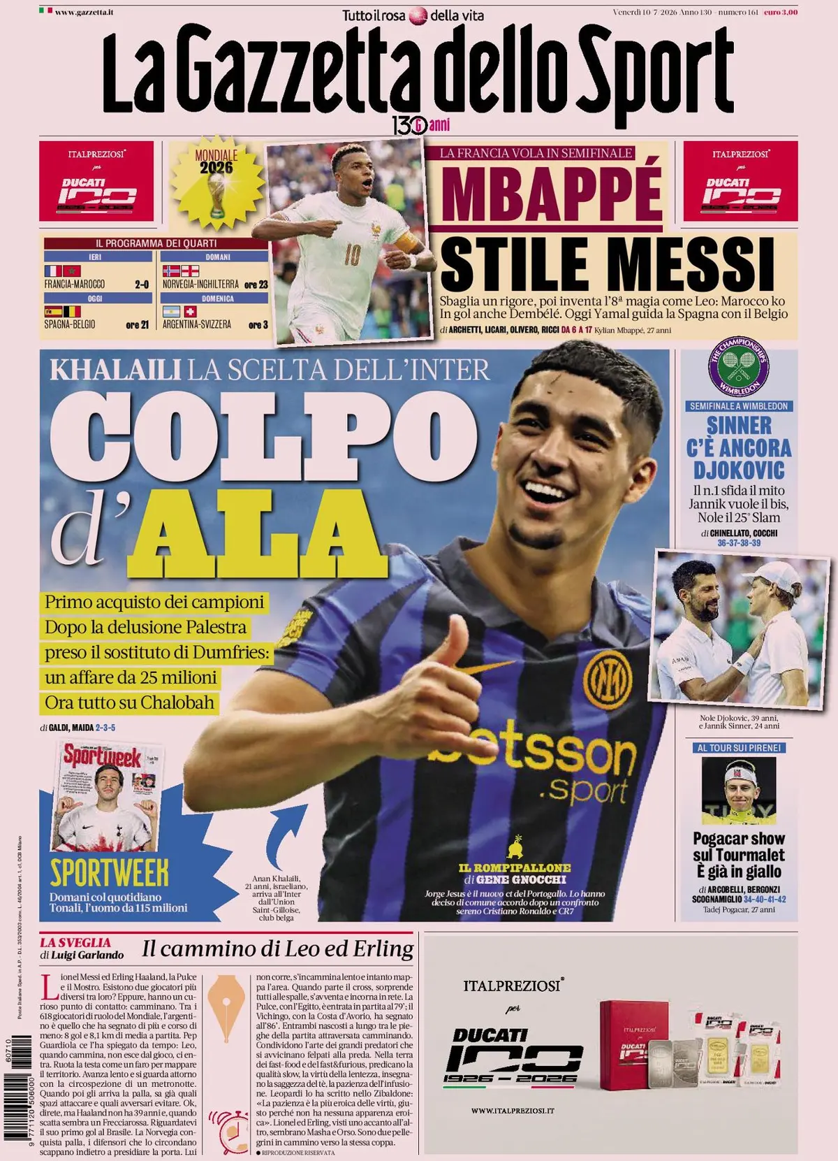 The front pages of sports newspapers: the European market lights up