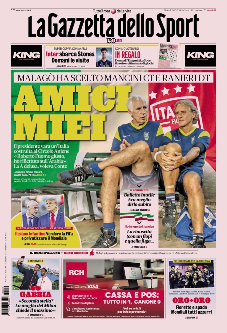The front pages of the sports newspapers: The national team starts...