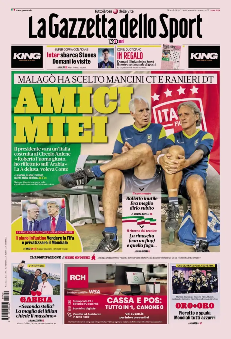The front pages of the sports newspapers: The national team starts...