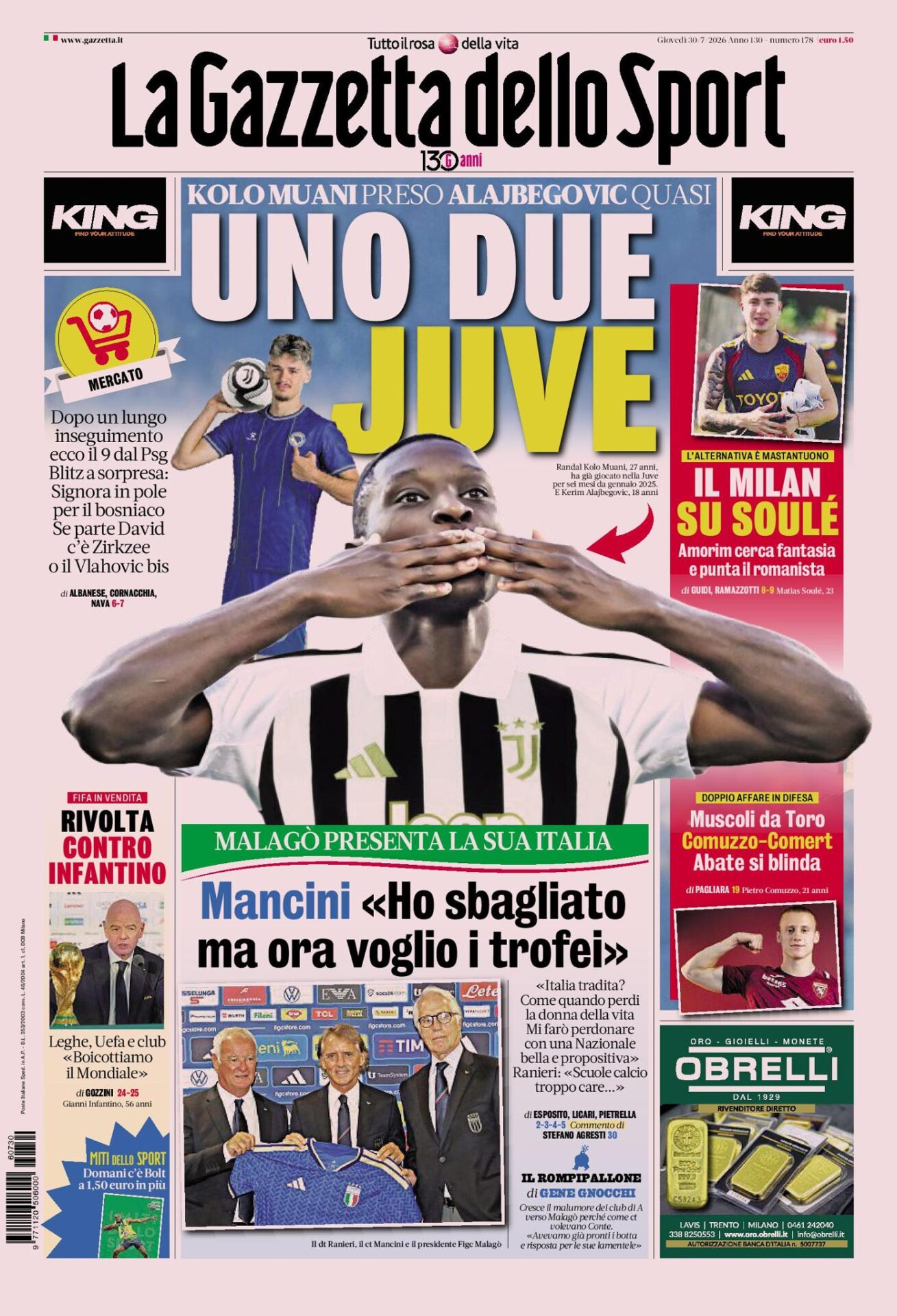 The front pages of the sports newspapers: Torino is once again a...