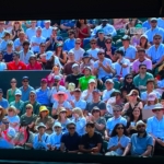 PHOTO – Palermo fans at Wimbledon: a man in pink and black in the...