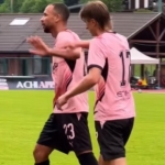 Palermo retreat: the first rosanero goal was scored by Johnsen...