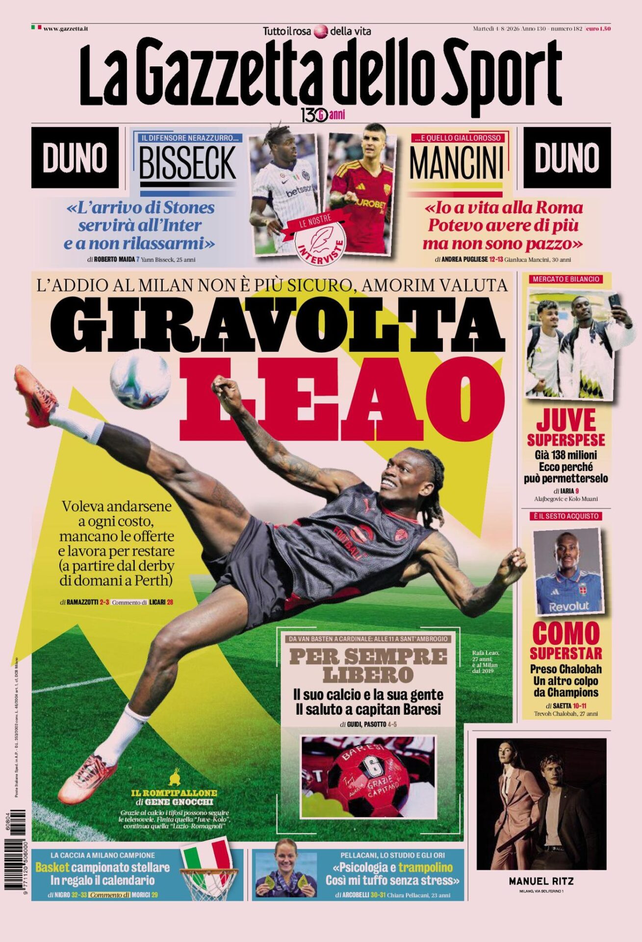 The front pages of sports newspapers: latest news from the transfer...